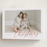 "Corner Slant" - Holiday Cards in Berry by Kelly Schmidt - Folded Card