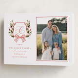 "Classic Merry Crest" - Holiday Cards in Holly Berry by Brooke Chandler - Folded Card