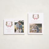 "Classic Merry Crest" - Holiday Cards in Holly Berry by Brooke Chandler - Photo Orientation Options