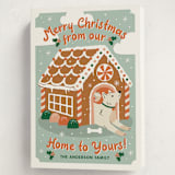 "GINGERBREAD DOG HOUSE" - Holiday Cards in Cider by THE SOCIAL TYPE WHOLESALE - Folded Card