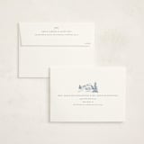 "Christmas Toile" - Holiday Cards in Periwinkle by Jennifer Lew - FREE Recipient Addressing