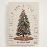 "Snowglobe" - Holiday Cards in Buttercream by Maja Cunningham - Front