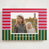 "Festive Stripes" - Holiday Cards in Candy Cane by Shari Margolin - Front