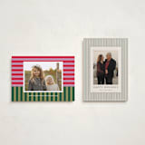 "Festive Stripes" - Holiday Cards in Candy Cane by Shari Margolin - Photo Orientation Options