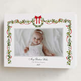 "Bows & Ribbon" - Holiday Cards in Candy Cane by Susan Moyal - Folded Card