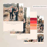 "Vintage Stripe" - Holiday Cards in Cranberry by Annie Holmquist - Back of Card Options