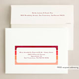 "Vintage Stripe" - Holiday Cards in Cranberry by Annie Holmquist - FREE Recipient Addressing