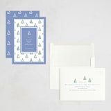 "Little Trees" - Holiday Cards in Provincial Blue by Corinne Malesic - Assembled