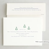 "Little Trees" - Holiday Cards in Provincial Blue by Corinne Malesic - FREE Recipient Addressing