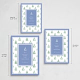 "Little Trees" - Holiday Cards in Provincial Blue by Corinne Malesic - Formats Available