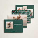 "Festive icons" - Holiday Cards in Leaf by Sarah Knight - Back of Card Options
