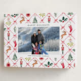 "Festive icons" - Holiday Cards in Leaf by Sarah Knight - Folded Card