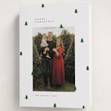 "Scattered Trees" - Holiday Cards in Cotton by Michelle Taylor - Folded Card