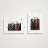 "Scattered Trees" - Holiday Cards in Cotton by Michelle Taylor - Photo Orientation Options