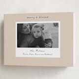 "Blessed Frame" - Holiday Cards in Butter Cream by Mansi Verma - Folded Card