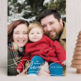 "Peaceful Holidays" - Holiday Cards in Snowfall by Shannon Chen of Four Wet Feet Studio - Front