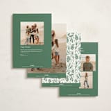 "Pines and pinecones" - Holiday Cards in Wintergreen by Jennifer Wick - Back of Card Options