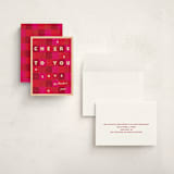 "Checkered Cheers" - Holiday Cards in Cherry by Ani Somi - Assembled