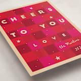 "Checkered Cheers" - Holiday Cards in Cherry by Ani Somi - Detail