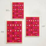 "Checkered Cheers" - Holiday Cards in Cherry by Ani Somi - Formats Available