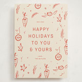 "Happy Little Holidays" - Holiday Cards in Tomato by Ani Somi - Front