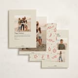 "Happy Little Holidays" - Holiday Cards in Tomato by Ani Somi - Back of Card Options