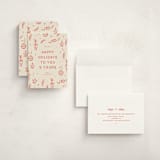 "Happy Little Holidays" - Holiday Cards in Tomato by Ani Somi - Assembled