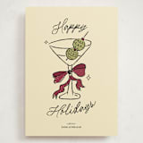 "Cin Cin!" - Holiday Cards in Holly Berry by Helena Vitto - Front
