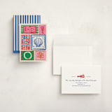 "Seas" - Holiday Cards in Cerulean by Jenna Holcomb - Assembled