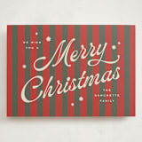 "Retro Candy Stripe" - Holiday Cards in Garland by Wildfield Paper Co - Front