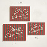 "Retro Candy Stripe" - Holiday Cards in Garland by Wildfield Paper Co - Formats Available