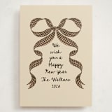 "Gingham Ribbon" - Holiday Cards in Spice by Leah Bisch - Front