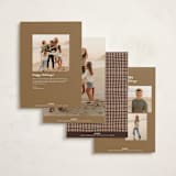 "Gingham Ribbon" - Holiday Cards in Spice by Leah Bisch - Back of Card Options