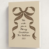 "Gingham Ribbon" - Holiday Cards in Spice by Leah Bisch - Folded Card
