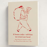 "If Santa Asks" - Holiday Cards in Reindeer Nose by Sierra Lee - Folded Card