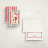 "Greetings from Santa" - Holiday Cards in Wintermint by Teju Reval - Assembled