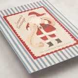 "Greetings from Santa" - Holiday Cards in Wintermint by Teju Reval - Detail