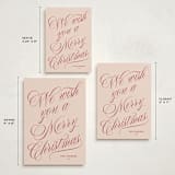 "With Flourish" - Holiday Cards in Rosy Cheeks by Kate Ahn - Formats Available