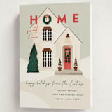 "New Place" - Holiday Cards in Morning Mist by Julie Murray - Folded Card