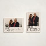"Merry Stack" - Holiday Cards in Eggnog by Ekko Studio - Photo Orientation Options