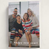 "Statement Year" - Holiday Cards in Snowball by Jessica Williams - Folded Card