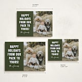 "Our Pack to Yours" - Holiday Cards in Evergreen by Brooke Chandler - Formats Available