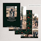 "Rejoice Pines" - Holiday Cards in Peach by Kristen Smith - Back of Card Options