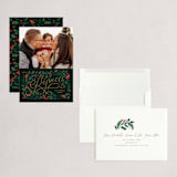 "Rejoice Pines" - Holiday Cards in Peach by Kristen Smith - Assembled