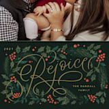 "Rejoice Pines" - Holiday Cards in Peach by Kristen Smith - Detail
