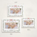 "Holly Garland and Bow" - Holiday Cards in Candy Cane by Paula Pecevich - Formats Available