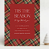 "Tis The Season Plaid" - Holiday Cards in Poinsettia by Ashlee Townsend - Front