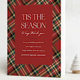 "Tis The Season Plaid" - Holiday Cards in Poinsettia by Ashlee Townsend - Folded Card