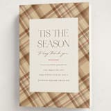 "Tis The Season Plaid" - Holiday Cards in Latte by Ashlee Townsend - Folded Card