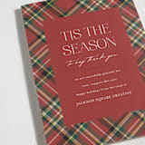 "Tis The Season Plaid" - Holiday Cards in Poinsettia by Ashlee Townsend - Detail